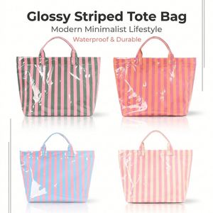 Nouveau sac à bandoulière élégant en PVC, sac fourre-tout en polyester grande capacité, idéal pour les voyages et les sorties quotidiennes, léger et de qualité supérieure - Product Image 1