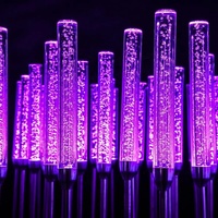 DC12V acrylique bulle bar roseau bâton lampe pour jardin extérieur, parc, cour décorative croix rue motif lumière paysage