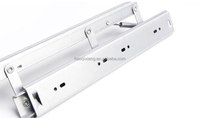 Rail de glissière de tiroir à prix promotionnel doux pliant télescopique fente pour table à manger rail de glissière de tiroir en nylon