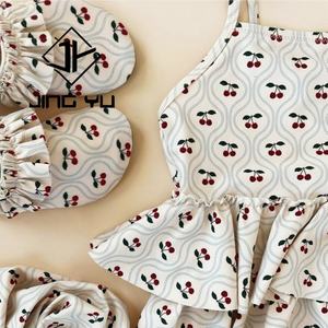 Traje de Baño Personalizado para Niños Pequeños OEN, Traje de Baño con Volantes para Niños, Traje de Baño de una Pieza de Poliéster Reciclado para Bebés - Product Image 4