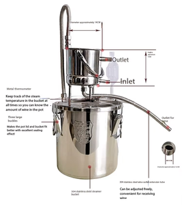 Haute qualité 304 acier inoxydable petit distillateur domestique pour Brandy lavande huile essentielle traitement du vin machines <span class=keywords><strong>de</strong></span> brassage - Product Image 4