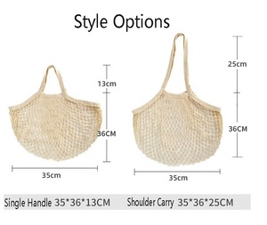 Borsa promozionale per imballaggio di frutta in rete Shopping Tote Net borsa per frutta e verdura sacchetti della spesa con manico - Product Image 4