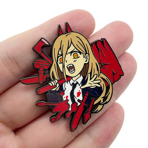 Broche de Anime Popular de 1000 Estilos, Serie de Dibujos Animados Japoneses, Motosierra y Pikachu, Grabado, Chapado en Oro, Personalizable, Digital - Product Image 1