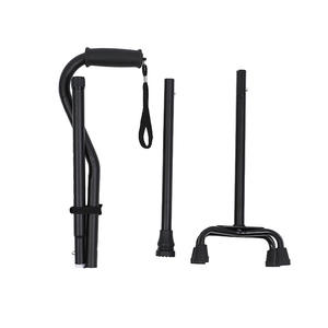 Bastón telescópico de aleación de aluminio con cuatro patas, altura ajustable, para personas mayores, operación manual, diseño de dos secciones - Product Image 5