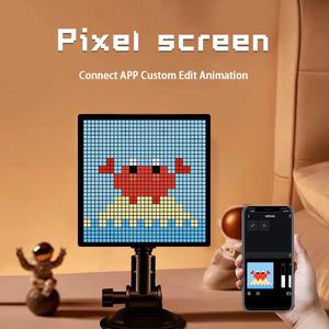 Programmable Plug-In ABS Minimalist LED Display Screen Desktop Atmosphere Decoration Clock Night <b>Light</b> APP Touch Control - Product Image 2