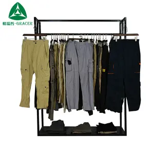 Roupas vintage fardos calças cargo usadas para homens por atacado calças usadas para a África