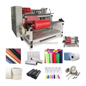 Automatic paper sliter machine leather slitting rewinding machine film pvc thermal paper business card slitting machine