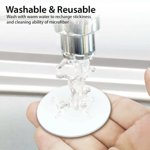 Custom Design Microfiber Cloth <b>Screen</b> <b>Cleaner</b> Sticker Phone Cleaning Wiper Sticky Reusable Washable Mobile Phone <b>Cleaner</b> Sticker - Product Image 5