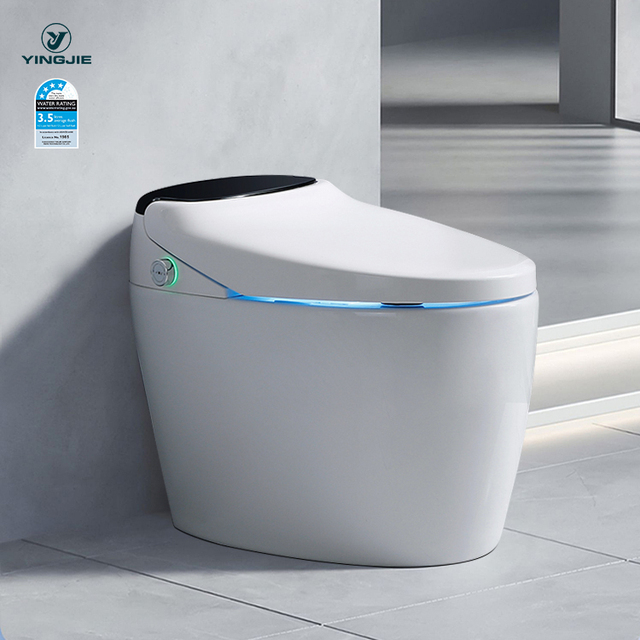 35A Newest  Dual Flush Integrated Bidet Luxury Auto Open and Close Lid Heated Seat Smart WC Inodoro Inteligente Toilet