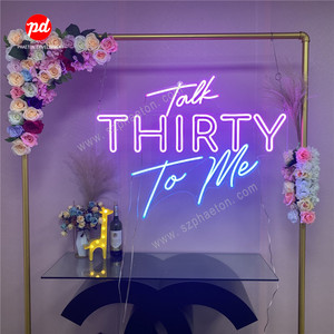 RGB Light Neon Words Led Sign Talk Thirty to Me para eventos Decoraciones para fiestas - Product Image 5