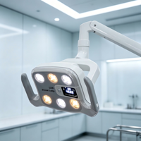 Lampe dentaire sans ombre à 6 LED, 8000-30000 Lux, avec température de couleur réglable 3500-5500K pour fauteuil dentaire, clinique, hôpital