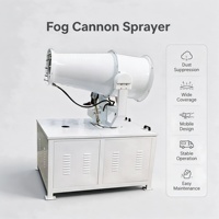 Canon à brouillard compact de 30 m pour voitures, avec mobilité flexible, pour applications de suppression de la poussière sur les côtés des routes
