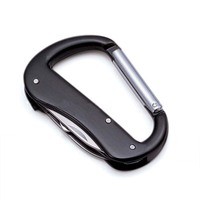 Couteau de poche multifonctionnel créatif pour la survie, ouvre-bouteille, petites ciseaux, mousqueton EDC, porte-clés pour le camping et la randonnée en plein air