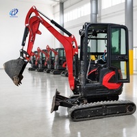 Excavator Mini Langsung dari Pabrik 2.5 Ton 1.8 Ton 2 Ton Crawler Digger Kabin Mesin Dozer Blade EPA EURO 5 CE Ranch