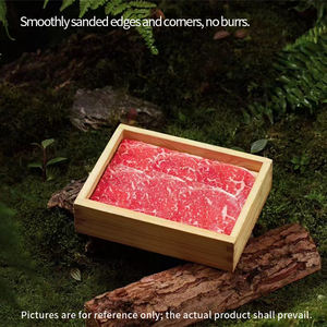 Plateaux de rangement alimentaire en bois rectangulaires avec logo personnalisé, plateaux de service multifonctionnels pour la <span class=keywords><strong>cuisine</strong></span> - Product Image 5