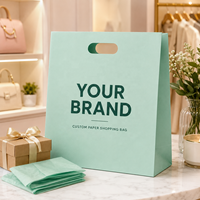 Sac de courses en papier classique durable personnalisé avec poignées torsadées, fermeture magnétique, ruban découpé, matériaux recyclés écologiques pour la vente au détail