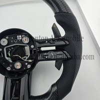 Volant en cuir perforé en fibre de carbone pour Mercedes Benz W177 W213 W204 C257 AMG