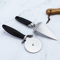2-teiliger Pizza-Schneider & Kuchen-Serveur Edelstahl-Pizza-Messer mit rutschfesten Griff für scharfen Pizza-Schneider