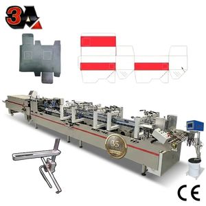 3A 900 Crash-lock Bottom <b>Folder</b> Gluer with Dual-Gun Cold Glue Spray System for High-Precision <b>Box</b> Making - Product Image 1