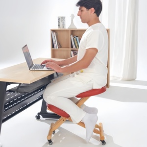 Chaise à genoux ergonomique pliable en bois Master Massage - Tabouret <span class=keywords><strong>de</strong></span> correction <span class=keywords><strong>de</strong></span> posture réglable au design moderne pour le bureau et la maison - Product Image 2
