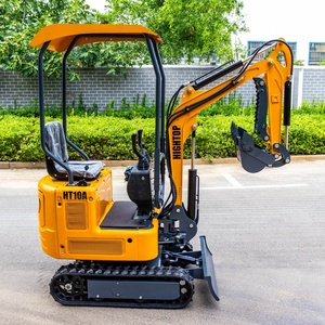 Mini-excavatrice de 1 tonne à fonctionnement fluide avec vérin hydraulique pour l'installation de canalisations d'eau en ville, livraison gratuite - Product Image 3