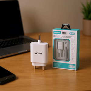 Ansty Q-038 Caricabatterie rapido 45W Light-ning To C bianco - Product Image 3