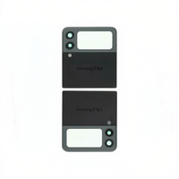 Penutup Belakang Atas dan Bawah untuk Z Flip3 Bahan ABS Hitam
