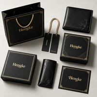 Sacs en papier écologiques de luxe personnalisés, finition brillante, noir et or, étiquettes d'emballage cadeau pour cadeaux et vêtements haut de gamme