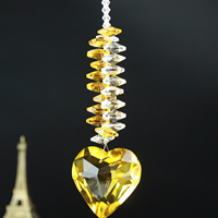 2025 Novedad: Colgante de Corazón Tallado de Cristal de Diamante de 12 Pulgadas para Ventana, Decoración de Jardín, Atrapasueños para Graduación, Navidad, Halloween