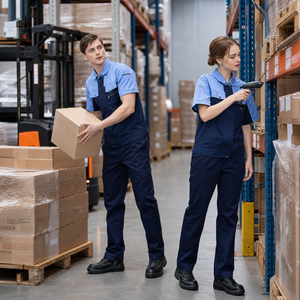Set Uniforme da <span class=keywords><strong>Lavoro</strong></span> Estivo in Misto Cotone, Traspirante e Assorbente, Tuta a Maniche Corte <span class=keywords><strong>per</strong></span> Officine Auto, Logistica e Laboratori - Product Image 4