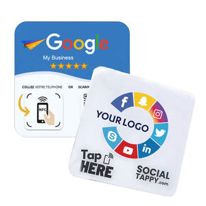 Google review nfc tag autocollant Social Media plaque tab Tiktok Facebook qr code <span class=keywords><strong>carte</strong></span>-cadeau jouer google review stickers - Product Image 4