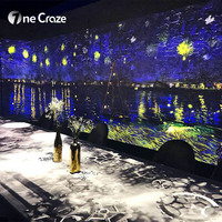 Table à manger holographique 3D interactive pour intérieur commercial, projecteur interactif sur le thème de la salle à manger, salle immersive VR, restaurant interactif immersif