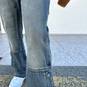 Di alta qualità 100% cotone OEM Streetwear ampio stile Vintage con lavaggio acido colore larghi e lavati <span class=keywords><strong>Jeans</strong></span> dritti da <span class=keywords><strong>uomo</strong></span> - Product Image 3