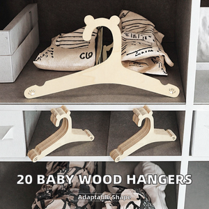 20 Perchas de Madera para Bebés, Mini Perchas Lisas para Ropa de Niños Pequeños, para Armario, Regalo para Niños, Decoración para Cuarto de Niñas - Product Image 2