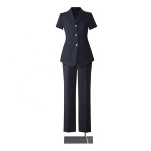 Costume d'été <span class=keywords><strong>professionnel</strong></span> pour femmes robe à manches courtes bouton décoration pour travail bijouterie hôtel réception gestionnaire tenue - Product Image 5