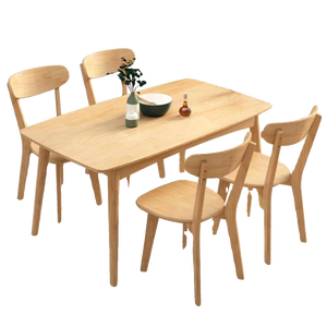 Ensemble Table et Chaises de <span class=keywords><strong>Salle</strong></span> à <span class=keywords><strong>Manger</strong></span> Rectangulaire Style Nordique Moderne et Simple en Chêne Massif <span class=keywords><strong>Bois</strong></span> Naturel pour Petit Espace Meuble de Maison - Product Image 5
