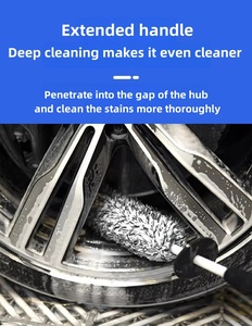 Cepillo de Microfibra para Ruedas, Otras Herramientas de Limpieza para Autos, Cepillo de Detallado, Herramientas de Detallado, Juego de Cepillos para Detallado de Autos, Limpieza <span class=keywords><strong>Automotriz</strong></span> - Product Image 3