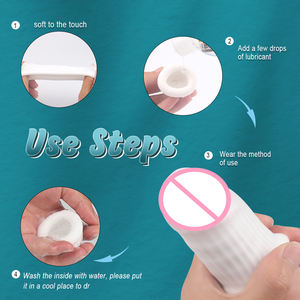 S-Hande Tpe Jelly Shape Masturbateur Masculin Coupe Gland Stimulation Masturbation pour Homme - Product Image 3