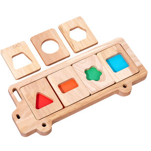 En bois Montessori géométrique 3D Puzzle couleur forme Cognitif Match aides pédagogiques enfants jouets éducatifs pour enfants garçons filles - Product Image 3