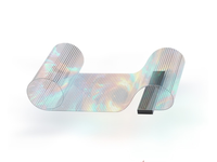 Écran en film LED transparent à haute luminosité P6.66, écran LED flexible en verre enroulable pour la publicité commerciale