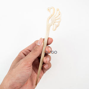 Pasador de Pelo de Cuerno de Búfalo de Doble Espiral, Estilo Vintage, Hecho a Mano, Joyería Orgánica Sostenible, Directo de Fábrica en Vietnam - Product Image 6