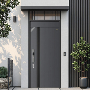 Pintu masuk keamanan logam campuran aluminium, pintu masuk Modern anti-maling untuk penggunaan luar ruangan - Product Image 2