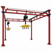 Rail suspendu au plafond sans soudure, connexion par boulons, Q355B, rail fermé, assemblage facile, rail KBK pour atelier de fabrication légère