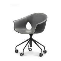 Chaise de bureau en cuir élégante pour négociation et conférence, chaise pivotante de luxe légère pour la maison, réglable en hauteur et de loisirs