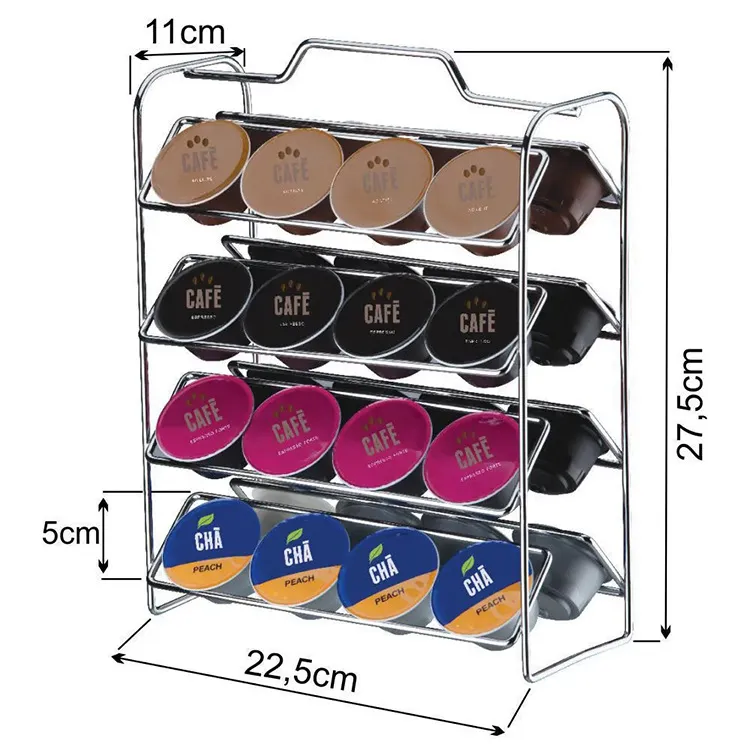 Four Layers Standing Type dolce gusto Coffee Capsule Holder for Kitchen Storage