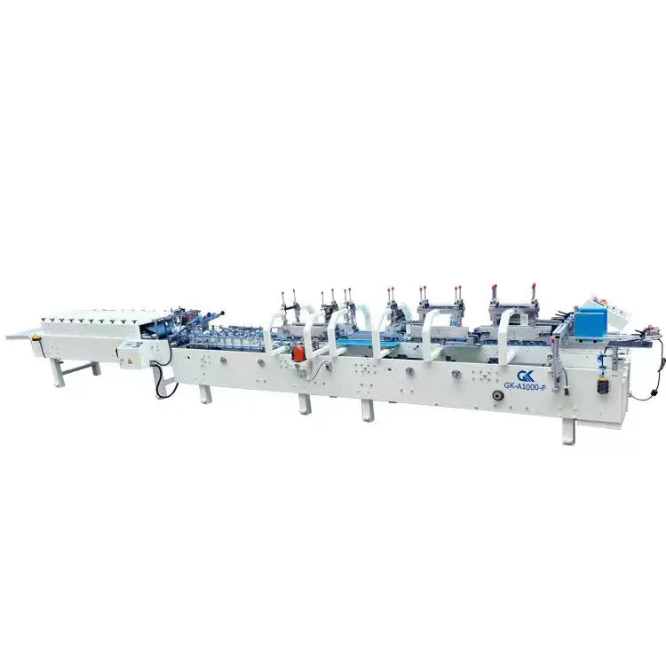 4 Vouwen Sweet Box Kleine Kartonnen Doos Voorvouwbare Map Gluer Machine GK-A800/900/1000-F