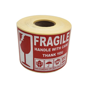 Etiqueta Adhesiva de Alta Visibilidad, Frágil, Material de Papel, Forma Personalizada, Marca para Logística y Embalaje, Transparente - Product Image 5