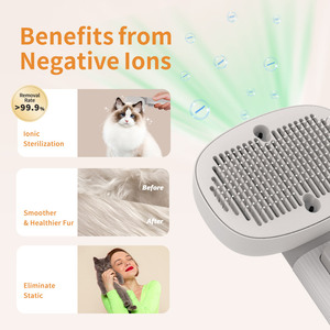 Nuovo Design multifunzione prodotto per la toelettatura della pelle rilevamento tigna vibrazione massaggio ionico <span class=keywords><strong>Pet</strong></span> spazzola per cani gatti - Product Image 4