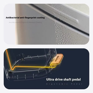 2025 Venta caliente <span class=keywords><strong>50</strong></span> <span class=keywords><strong>litros</strong></span> de acero inoxidable Rectangular cocina <span class=keywords><strong>cubo</strong></span> de <span class=keywords><strong>basura</strong></span> función de cierre diario <span class=keywords><strong>Pedal</strong></span> de pie más vendidos cubos de <span class=keywords><strong>basura</strong></span> - Product Image 4