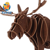 Modèle en papier d'animal 3D, modèle d'assemblage de mouflon, artisanat en papier, puzzle 3D, jouet DIY, cadeaux de Noël, décoration de la maison pour enfants et adultes